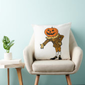 ハロウィーンカボチャ頭かかし巡礼者 クッション (椅子)