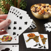 ハロウィーンカボチャ頭かかし巡礼者 トランプ (インサイチュ)