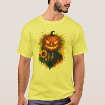 ハロウィーンカボチャ頭ウォーターカラーアート