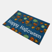 ハロウィーンカボチャ頭扉マット ドアマット (アングル)