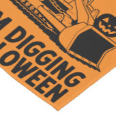 ハロウィーンカボチャ顔トラクターキッズを掘る ショートテーブルランナー (コーナー)