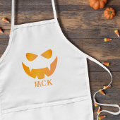 ハロウィーンカボチャ顔パーソナライズされたキッズエプロン 子供用エプロン