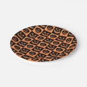 ハロウィーンカボチャ顔幽霊パタ不気味ーン ペーパープレート (アングル)