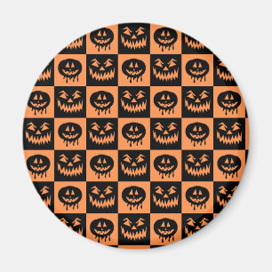ハロウィーンカボチャ顔幽霊パタ不気味ーン マグネット