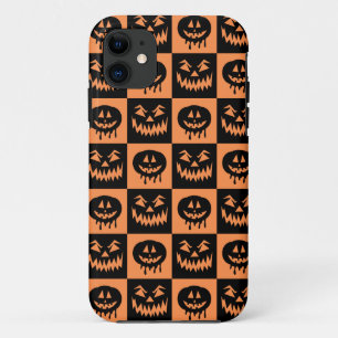 ハロウィーンカボチャ顔幽霊パタ不気味ーン iPhone 11 ケース