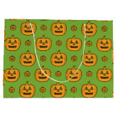 ハロウィーンカボチャ顔 ラージペーパーバッグ (裏面)