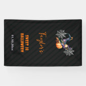 ハロウィーンカボチャ魔女ハット幽霊かわいい甘い16 横断幕 (横)