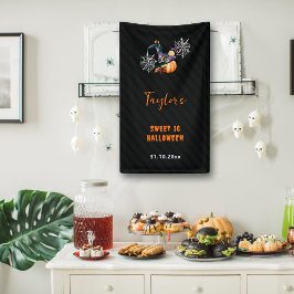 ハロウィーンカボチャ魔女ハット幽霊かわいい甘い16 横断幕