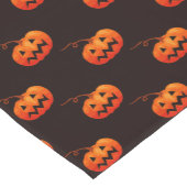 ハロウィーンカボチャ、オレンジカボチャのトリックまたはトリート ショートテーブルランナー (コーナー)