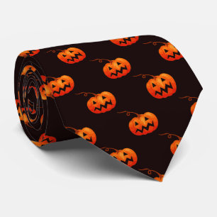 ハロウィーンカボチャ、オレンジカボチャのトリックまたはトリート ネクタイ