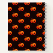 ハロウィーンカボチャ、オレンジカボチャのトリックまたはトリート ノートブック (裏面)