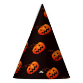 ハロウィーンカボチャ、オレンジカボチャのトリックまたはトリート パーティーハット (左)