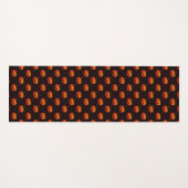 ハロウィーンカボチャ、オレンジカボチャのトリックまたはトリート ヨガマット (正面(横))