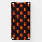 ハロウィーンカボチャ、オレンジカボチャのトリックまたはトリート 横断幕 (縦)