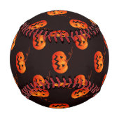 ハロウィーンカボチャ、オレンジカボチャのトリックまたはトリート 野球ボール (裏面)