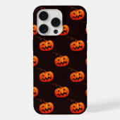ハロウィーンカボチャ、オレンジカボチャのトリックまたはトリート iPhoneケース (裏面)