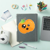 ハロウィーンカボチャ、オレンジカボチャ、トリックまたは治療 シール (iPadカバー)