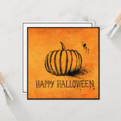 ハロウィーンカボチャ カード (正面/裏面インサイチュ)