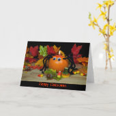 ハロウィーンカボチャ カード (黄色い花)