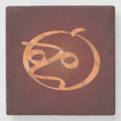 ハロウィーンカボチャ ストーンコースター (正面)