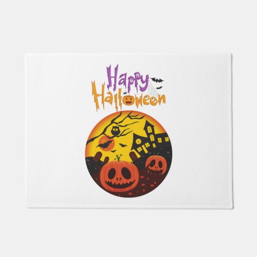 ハロウィーンカボチャ ドアマット (正面)