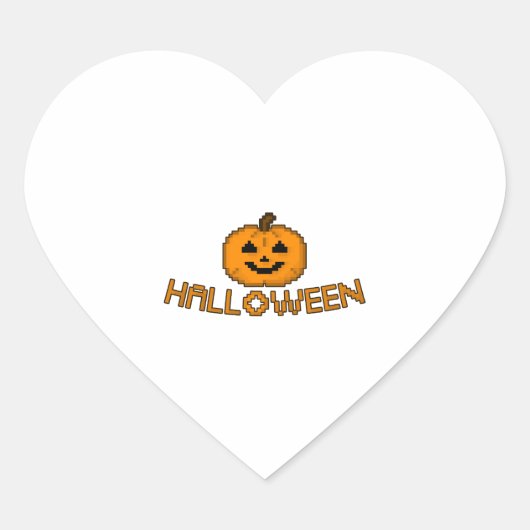 ハロウィーンカボチャ ハートシール (正面)