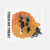 ハロウィーンカボチャ フリースブランケット (正面(横))