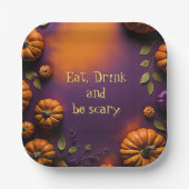 ハロウィーンカボチャ ペーパープレート (正面)