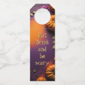 ハロウィーンカボチャ ボトルネックタグ (正面)