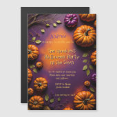 ハロウィーンカボチャ マグネット招待状 (正面/裏面)