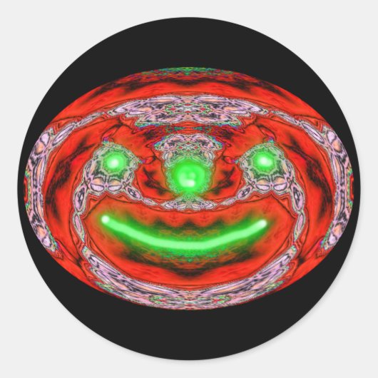 ハロウィーンカボチャ ラウンドシール (正面)