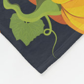 ハロウィーンカボチャ：ヴィンテージ魔女パターン フリースブランケット (角)