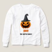 ハロウィーンカボチャ「BOO!」 – 名パーソナライズされた前 (デザイン正面)