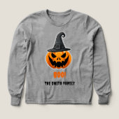 ハロウィーンカボチャ「BOO!」 – 名パーソナライズされた前 (デザイン正面)