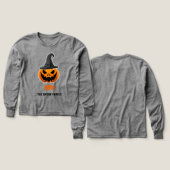 ハロウィーンカボチャ「BOO!」 – 名パーソナライズされた前 (デザイン 正面＆背面)