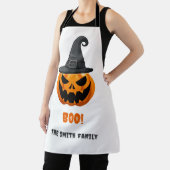 ハロウィーンカボチャ「BOO!」 – 名パーソナライズされた前 エプロン (インサイチュ)