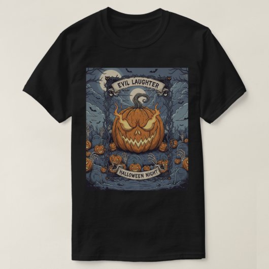 ハロウィーンカボチャ Tシャツ (デザイン正面)
