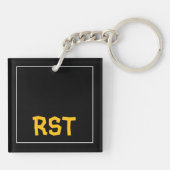 ハロウィーンカボチャonブラック キーホルダー (裏面)