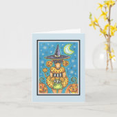 ハロウィーンカボチャPOODLEノートあいさつカード詩 カード (黄色い花)