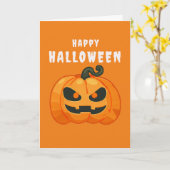 ハロウィーンカボプキンレトロオレンジ カード (黄色い花)