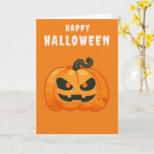 ハロウィーンカボプキンレトロオレンジ カード (黄色い花)