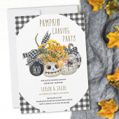ハロウィーンカボンプキンカービングパーティーファームハウスカボチャ 招待状