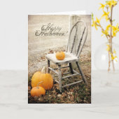 ハロウィーンカボンプキンスとオールドカヒール カード (黄色い花)