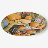 ハロウィーンカボンプキンスディスプレイパーティー紙プレート ペーパープレート (アングル)