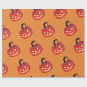 ハロウィーンカボンプキンスラッピング紙 ラッピングペーパー (フラット)