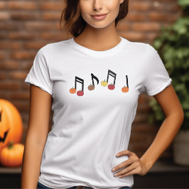 ハロウィーンカボンプキンス音楽ノートかわいいTシャツ Tシャツ