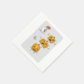 ハロウィーンカボンプキンズと幽霊紙ナプキンス スタンダードカクテルナプキン (角)