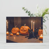 ハロウィーンカボンプキンズキャットカワイイ不気味フェスティバル魔法 招待状 (スタンド正面)