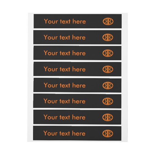 ハロウィーンカラスのカスタマイズ可能なラベル ラップアラウンド宛名ラベル (シート)