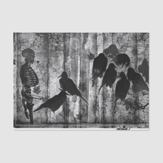 ハロウィーンカラスティッシュペーパー 薄葉紙 (正面)